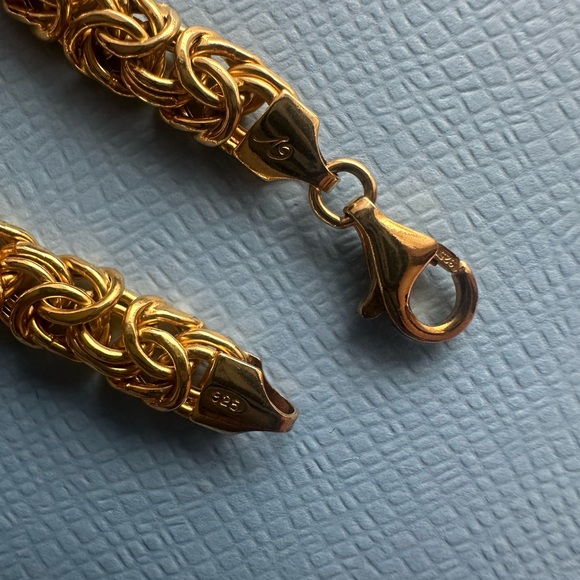 Italian Sterling silver Gold Chain Bracelet - Picture 4 of 7